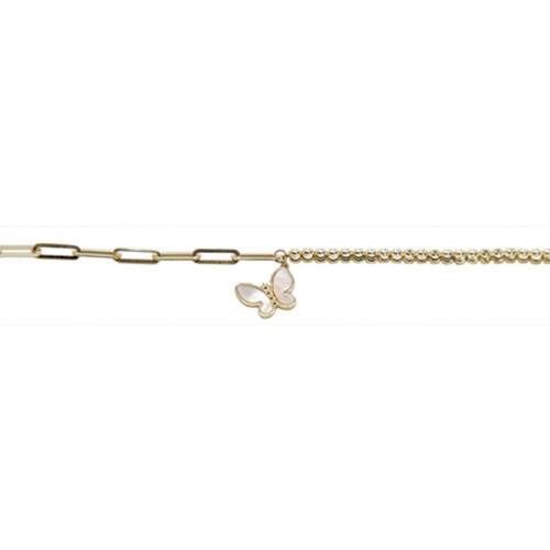  Gold bracelet-pendant nacre de perle  7,25" AR60-35